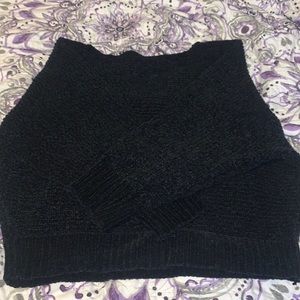 Velvet knit sweater
